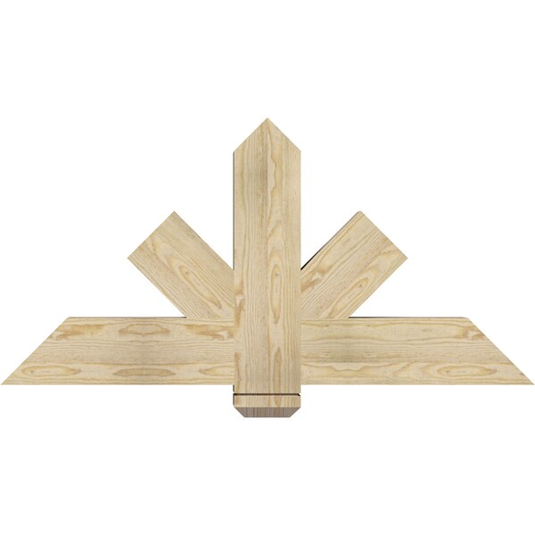 Ekena Millwork Kennewick Rough Sawn Timber Gable Bracket, Douglas Fir, 48"W x 24"H x 4"D x 6"F, 12/12 Pitch GBW048X24X0406KEN00RDF - main